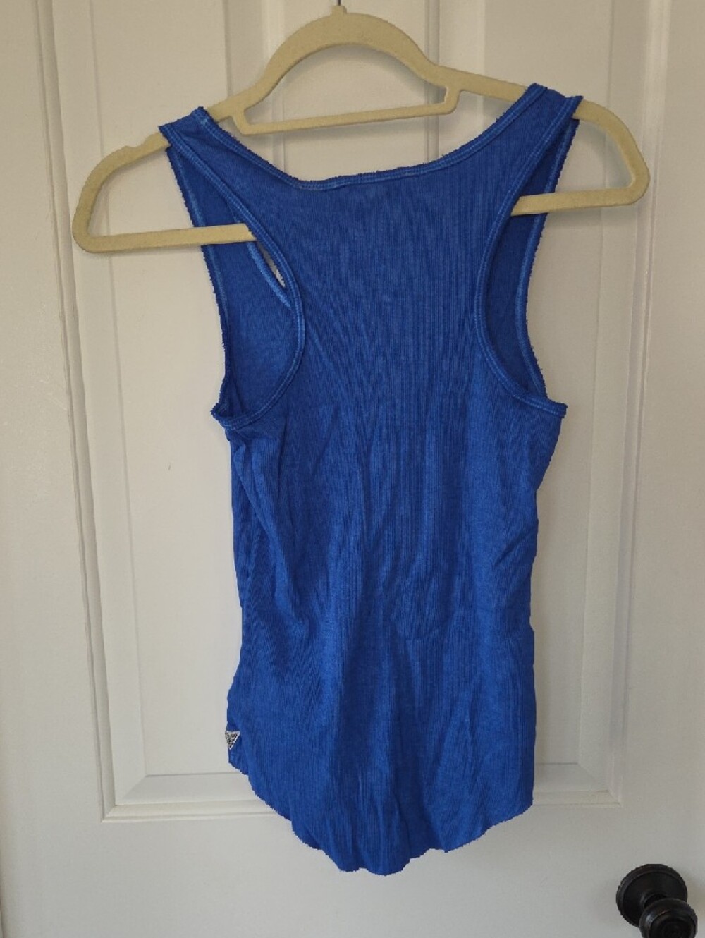GUESS Cobalt Blue Ribbed Logo Tank - Picture 5 of 5